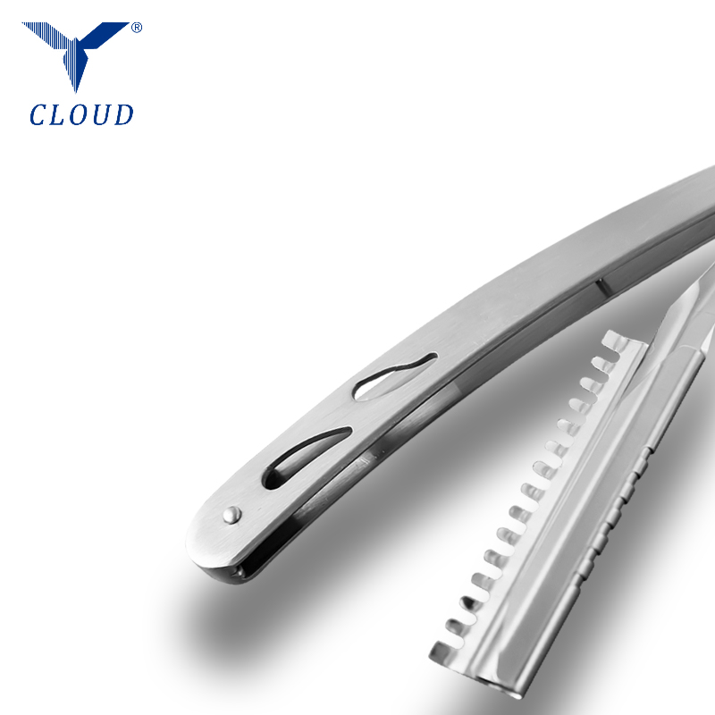 Wytrzymała, prosta rączka do golenia z falistej stali nierdzewnej