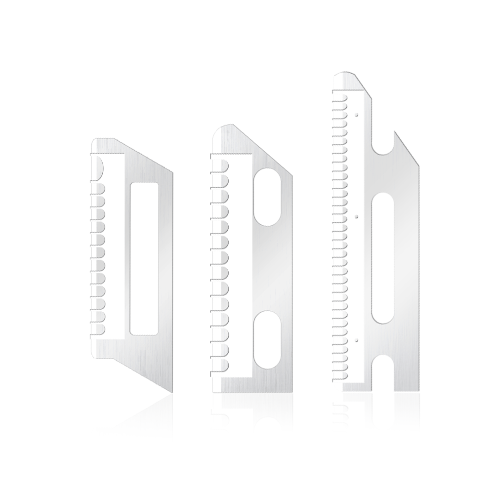 Przenośne, wyjątkowo gładkie żyletki modelujące ze stali nierdzewnej