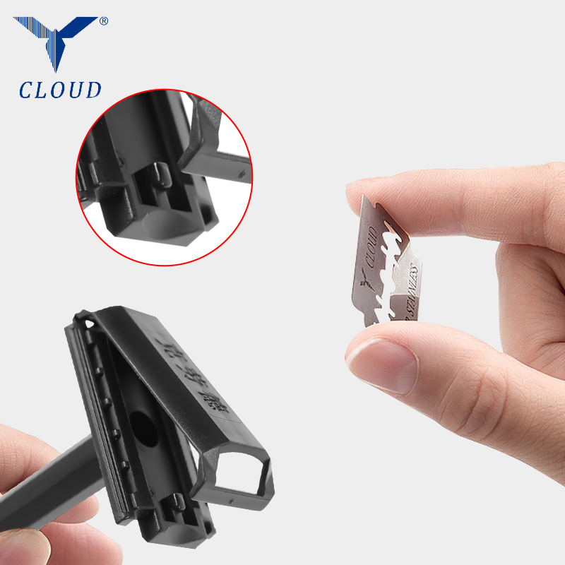 Podróżna przenośna maszynka do golenia z 74 ostrzami z tworzywa sztucznego w kształcie litery T