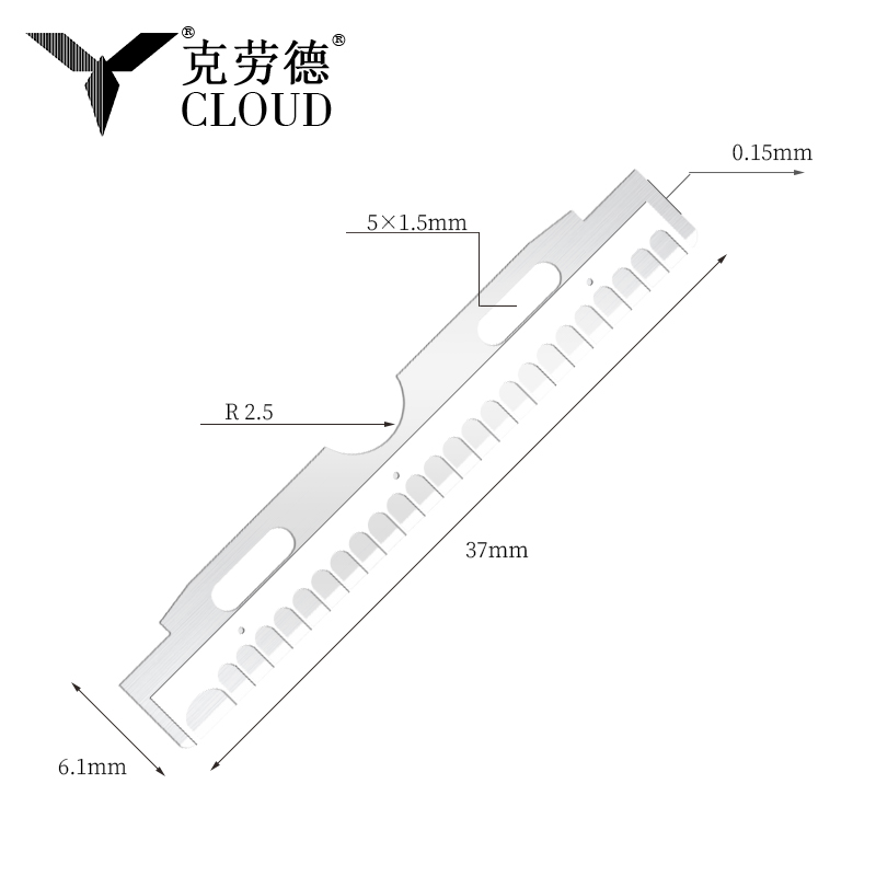 Ostrza do golenia do twarzy i brwi ze stali nierdzewnej z nanopowłoką
